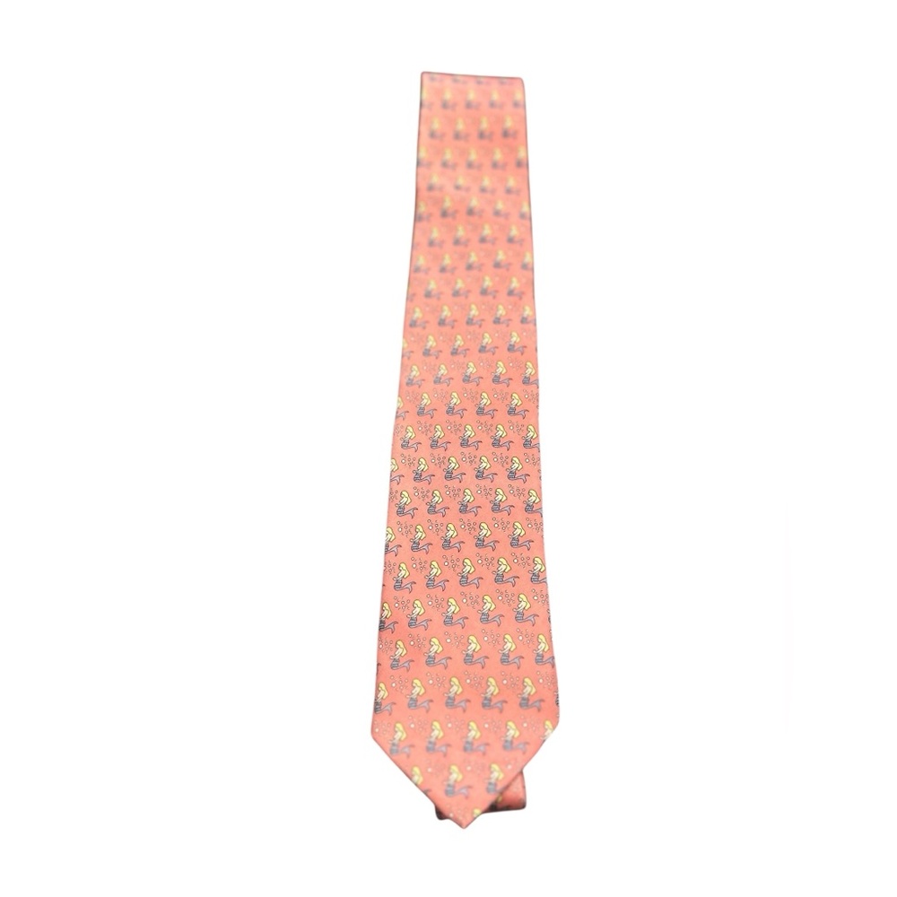 Vineyard Vines Silk Pink Mermaid Tie 🆕